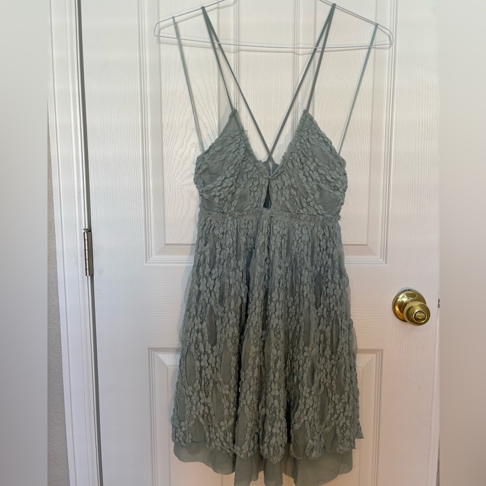 Free People Intimates Slate Blue Dress Size Small